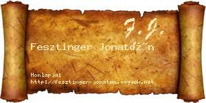 Fesztinger Jonatán névjegykártya
